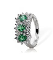 Anello Mirco Visconti Donna in Oro bianco Smeraldo MV295/SM